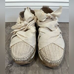 Free People espadrille slip on platform sneakers